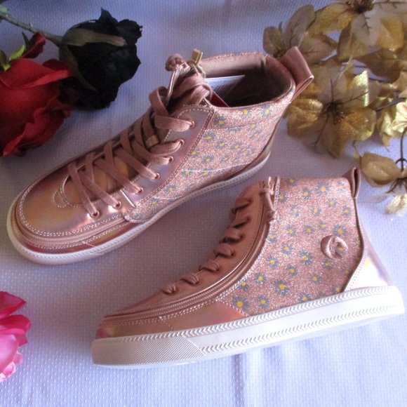 SOLD-HOTPCK x2🎉🎉BILLY CLASSIC ROSE GOLD DAISY LACE HIGH TOP SNEAKERS – 6 – NWT - Picture 14 of 15